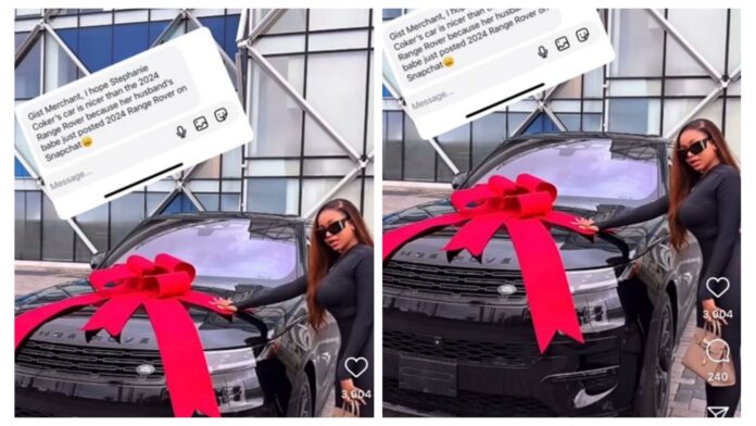 PHOTO: Report that Stephanie Coker’s husband, David Aderinokun Daderinokun, is the man who bought the 2024 Range Rover for Uche Montana is FAKE NEWS