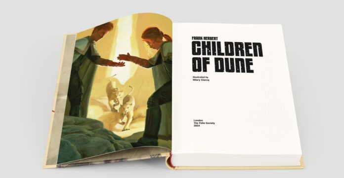 This illustrated copy of Children of Dune is the real Lisan al Gaib