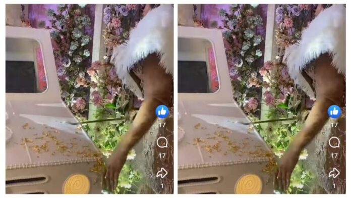 VIDEO: Bobrisky cut N8M G-Wagon birthday cake made by Finaltouchcakes baker