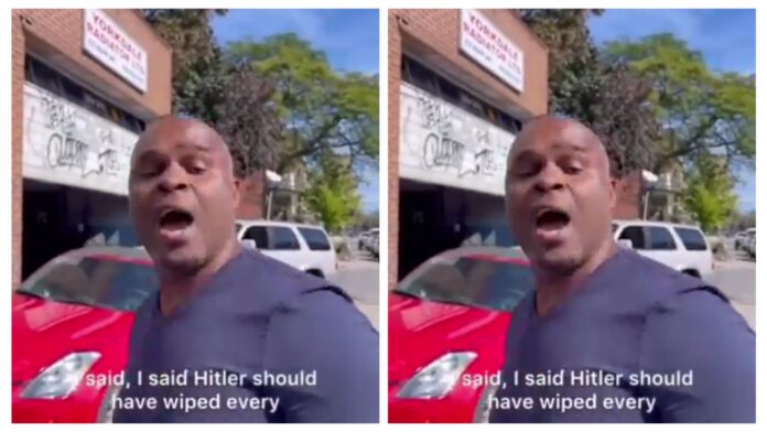 VIDEO: “Hitler should have wiped you all” – Black man called an Israeli man a JEW in Antisemitic rant at Alex’s Wing Tat Auto Services & Body Repairs in Toronto after a dispute over a parking spot