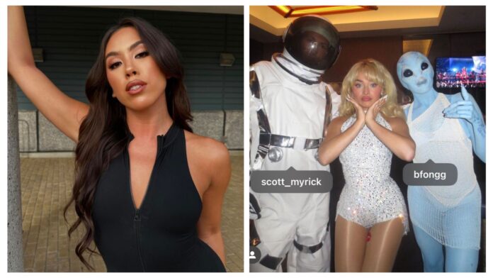 VIDEO: Real picture of Brooke Fong Bfongg as masked illegal alien transgender operation costume goes viral after she kissed Sabrina Carpenter on stage at the 2024 MTV VMAs