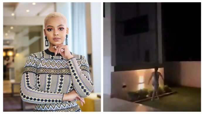 VIDEO: Report that Mihlali Ndamase is the GATVOL woman with BBL breaking her man, Leeroy Sidambe, windows and furniture after he caught him cheating is FAKE NEWS