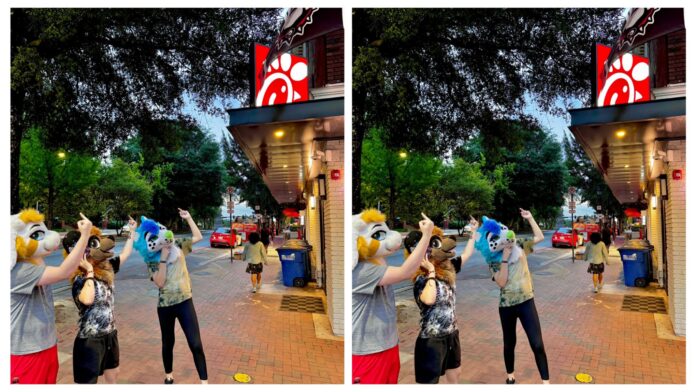 VIDEO: Shiteater, Bluefolf Furry, protesting outside Chick-Fil-A after being chased away from eating their poo from a bowl