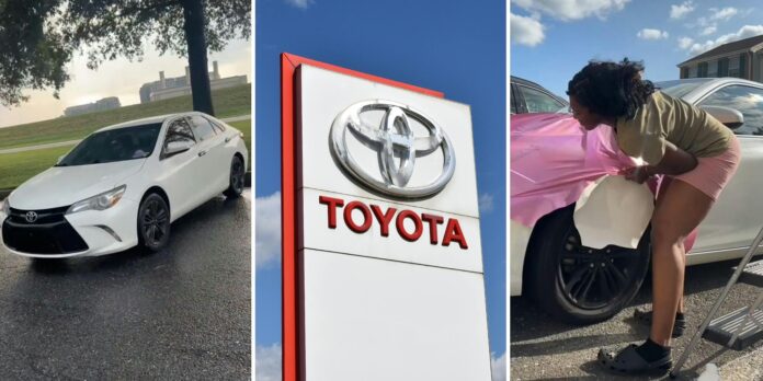 ‘DIY at its finest’: Shop said it’d cost $3,000 to wrap her Toyota Camry. So she did it herself for way less