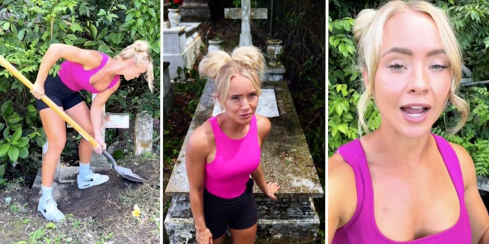 ‘Extremely disrespectful’: Woman cheerfully cleaning graves on TikTok divides internet