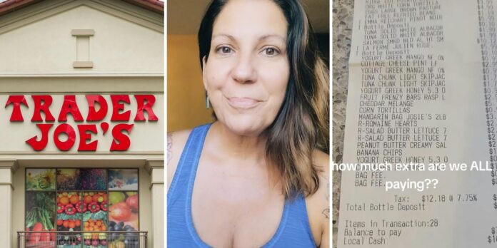 ‘How much extra are we ALL paying??’: Trader Joe’s customer catches worker charging her for bags. She brought her own reusable one