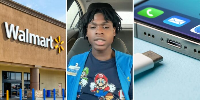 ‘I would have crashed out’: Walmart electronics worker says customer insisted on purchasing iPhone charger. There’s just 1 problem