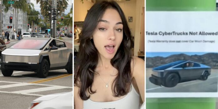 ‘It must be because they look like a dumpster’: Woman goes through car wash. Then she realizes Cybertrucks are banned