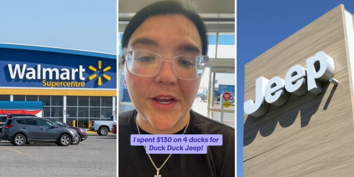 ‘People think I’m insane’: Walmart customer buys $130 of giant ducks for ‘Duck Duck Jeep’ 