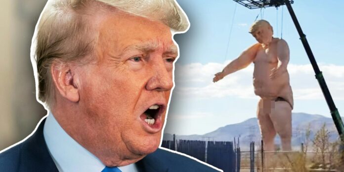 ‘Political violence’: MAGA furious over 43-foot-tall nude statue of Trump 