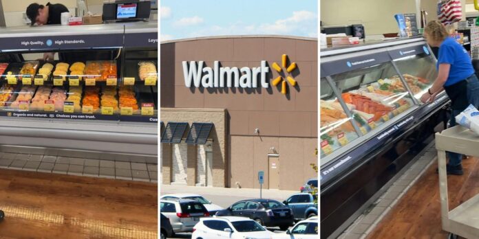 ‘They charge us more for it being thawed out’: Walmart customer catches worker cutting open bag of frozen shrimp with scissors—and putting the shrimp in display case