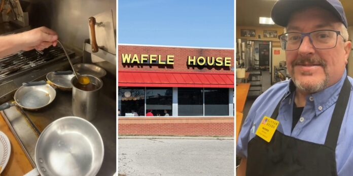 ‘We call it redneck hibachi’: Waffle House worker reveals how they make omelets. Viewers are shook