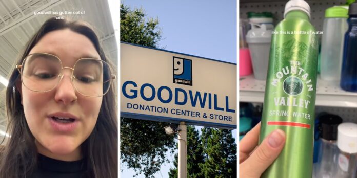 ‘We have lost the plot’: Customer catches Goodwill selling empty disposable water bottle. She can’t believe how much it costs