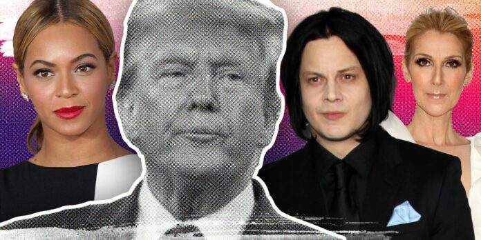 donald trump music - Beyonce, Donald Trump, Jack White, Celine Dion