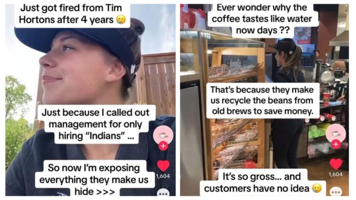 BOYCOTT VIDEO:  Indian Canadians are saying story of Canadian employee, Amyia Davis getting sacked from Tim Hortons management why they are hiring only Indians while reheating of donuts