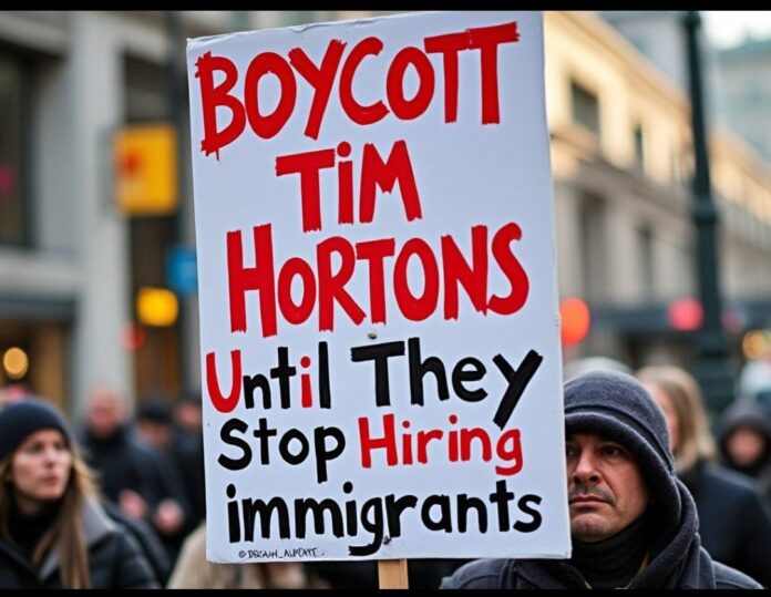 VIDEO: Boycott of Tim Hortons after a Canadian woman, Amyia Davis, got fired after she asked Tim Hortons management why they are hiring only Indians after being made to recycle the beans from old brews to make coffee