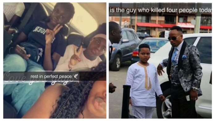 CCTV FOOTAGE: Outrage as Pastor Elisha Salifu Amoako’s 16-year-old minor son burnt 4 girls alive through car crash with white Jaguar car in East Legon