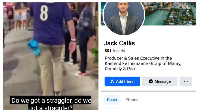 VIDEO: Jack Callis gets fired as Kastendike Insurance Group of Maury, Donnelly & Parr employee after punching random Commanders fans on the streets of Baltimore in viral straggler video