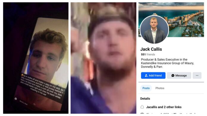 PHOTO: Woman hung picture of dick nude Jack Callis on the wall sent to her on Snapchat before he raped her in dormitory room before he punched random Commanders fans trending footage