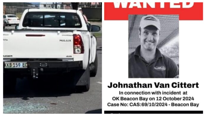 VIDEO: Johnathan Van Cittert is the impatient racist owner of white Toyota Hilux bakkie that rammed into a Hyundai H1 at an OK Store in Beacon Bay, East London