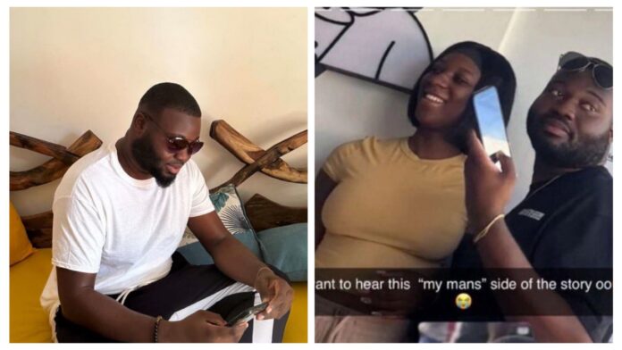 PHOTO: Badman Papee is the obolo boyfriend Gisela Amponsah is dating who does the laundry, washing of pants, cooking and sweeping in the house after podcast scandal