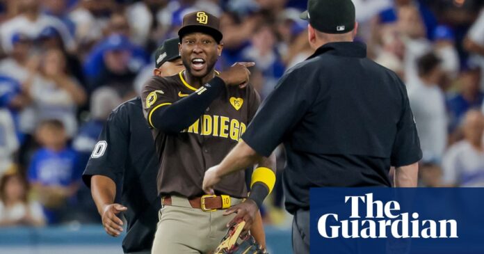 MLB playoffs: Padres’ win over Dodgers delayed after fans throw baseballs at Profar