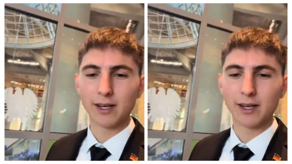 VIDEO German teens Samuel Kaufmann removed German flag pins from