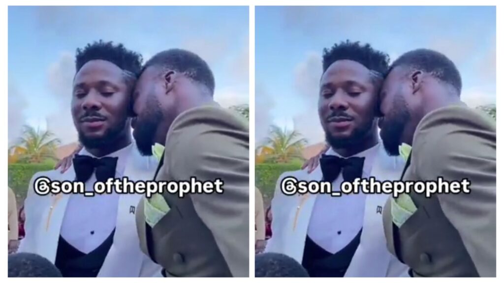 VIDEO Gistlover trends as groomsman is crying as Peterson Okopi