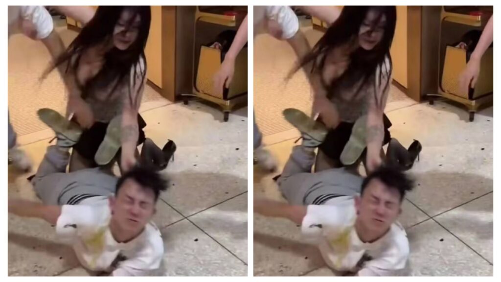 VIDEO Hunanese transgender beat up man in front of Haidilao