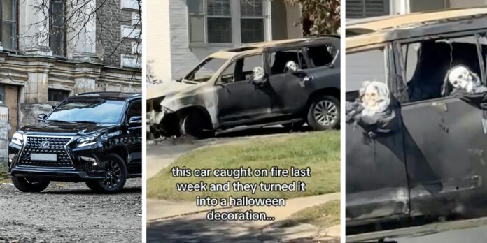 ‘Got to have a little humor’: Driver’s Lexus GX460 catches fire. Neighbor can’t believe what they did with it