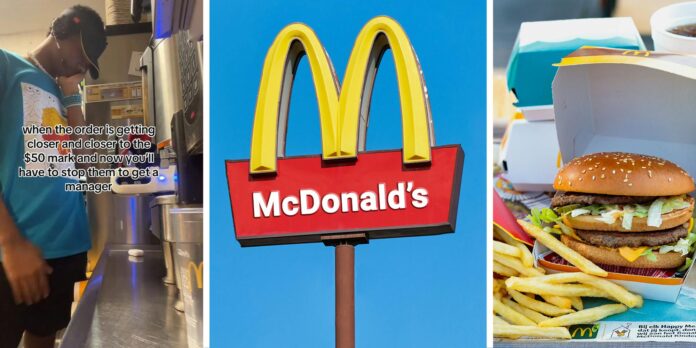 ‘The way $50 isn’t even that much food’: McDonald’s worker reveals a manager has to get involved every time order passes $50