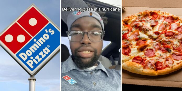 ‘We supposed to evacuate. I’m delivering a pizza’: Florida Domino’s delivery driver blasts customers who are ordering pizza right now