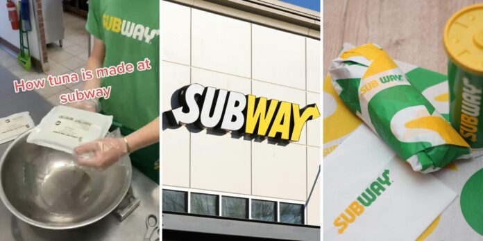 ‘Won’t be ordering that anymore!!!’: Subway worker shows how the tuna is made. Why do people have an issue with the mayo?